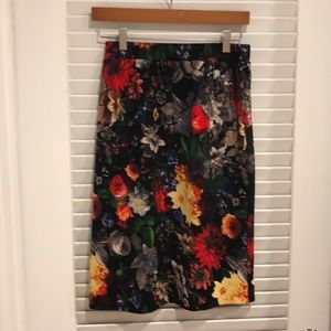 Floral pencil skirt